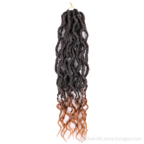 24inch Goddess Faux Locs Crochet Hair with Curly Ends Synthetic Goddess Locs Hair Extensions Faux Locs Crochet Wavy Hair